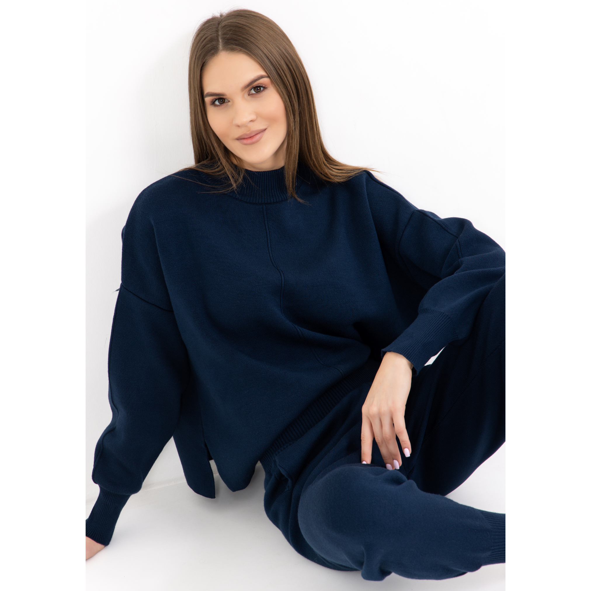 Loungwear, Blau, dunkles blau Damen Outfit, gemütliche und bequeme Outfits in blau für Damen 