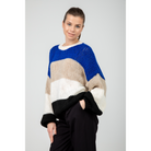 Pullover Damen Blockstreifen Grobstrick